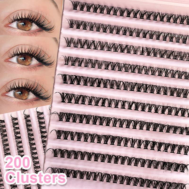 Eyelash Extension Cluster - Individual Lashes Eyelash tuft 8-16mm 200pcs