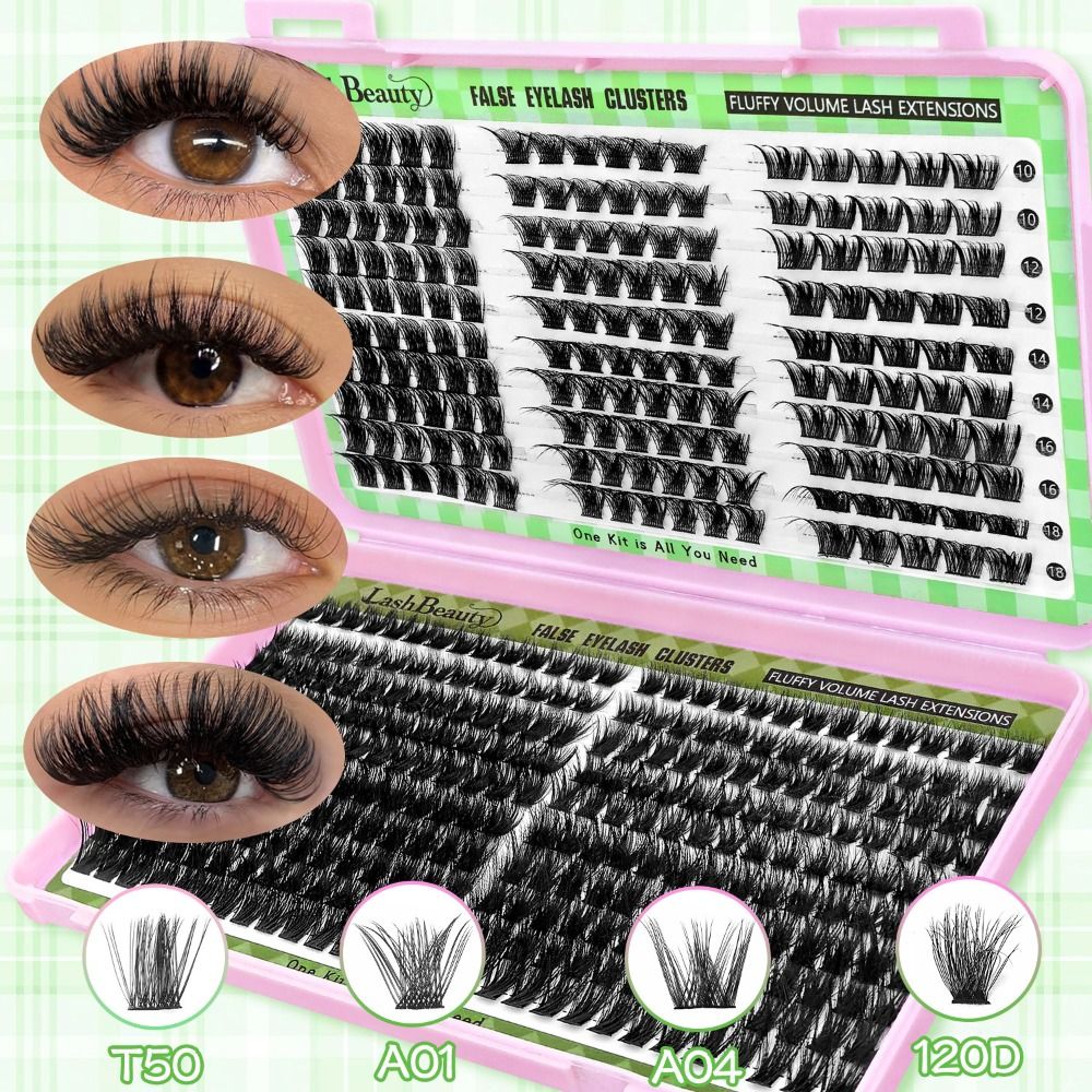 Eyelash Extension Cluster - Natural Look False Eyelashes Bond and