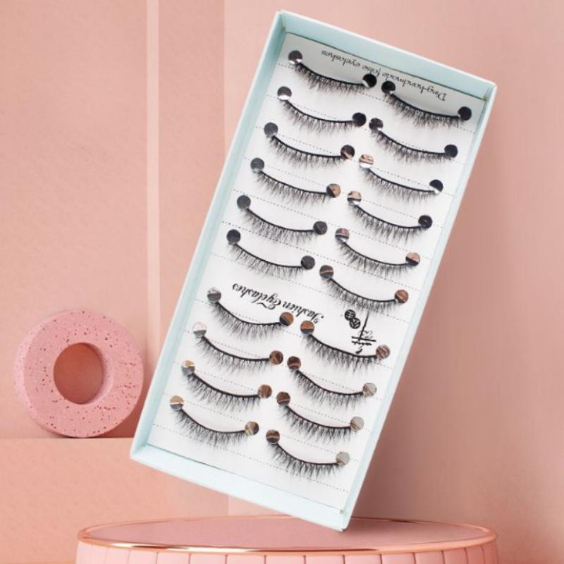 Eyelash Extension Cat Eye Wispy - New 10 Pairs Natural Long Wispy