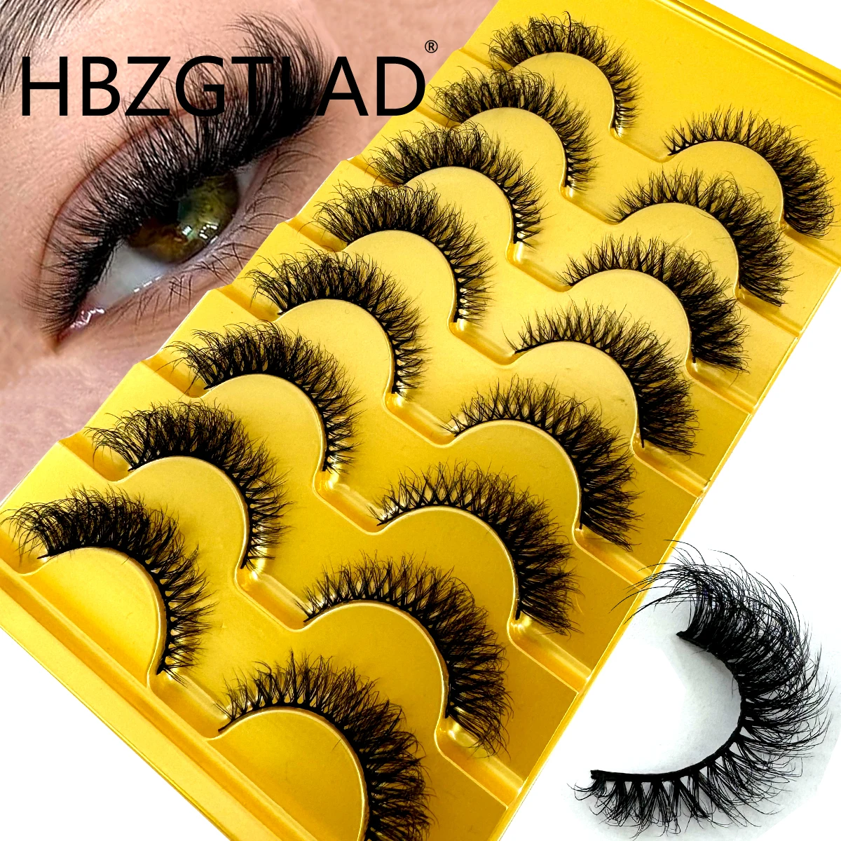 Eyelash Extension Cat Eye Wispy - HBZGTLAD New 8 pairs of cat
