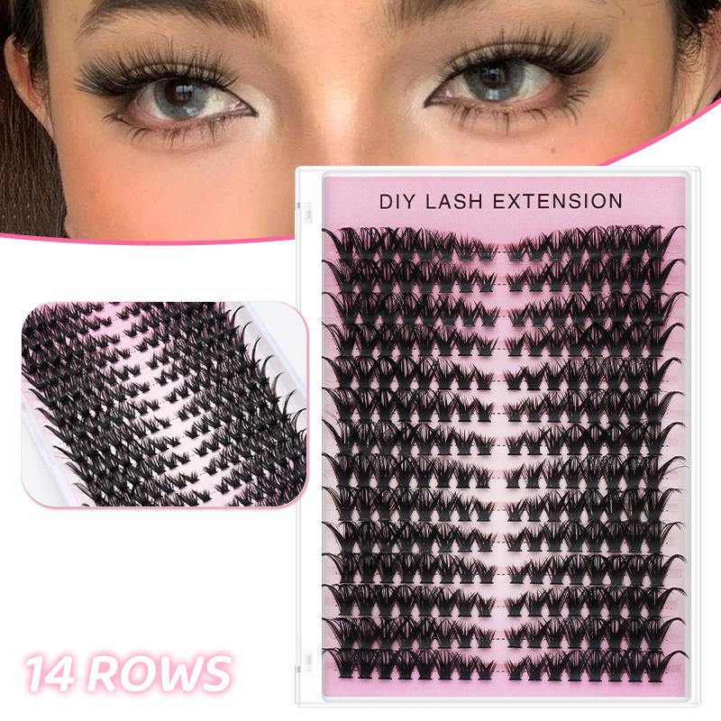 Eyelash Extension Cluster - 20pcs DIY False Eyelash Extension Individual