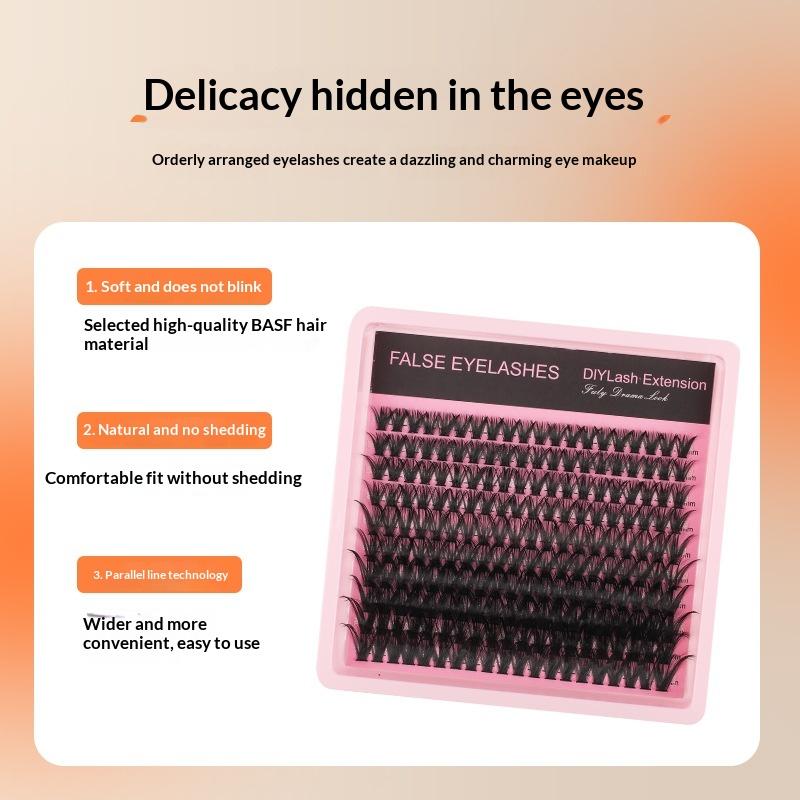 Eyelash Extension Wispy - New 10Row 140 Clusters Fluffy Thick