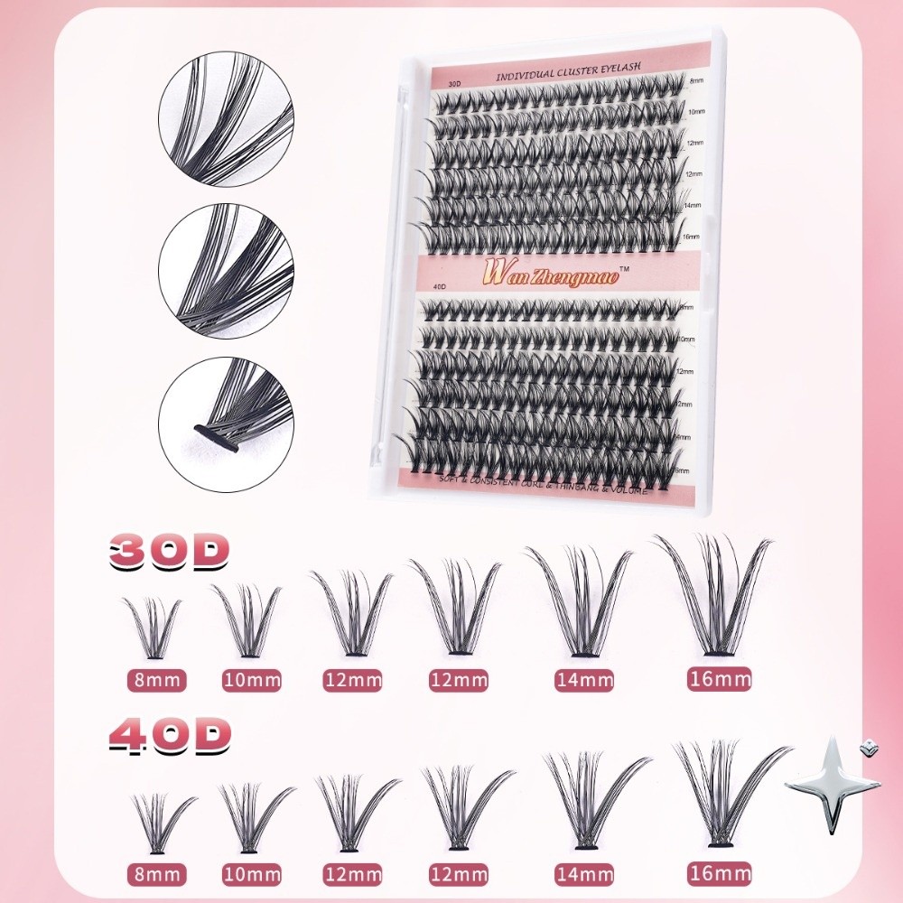 Eyelash Extension Cluster - 8-16mm Length False Eyelashes Bond and