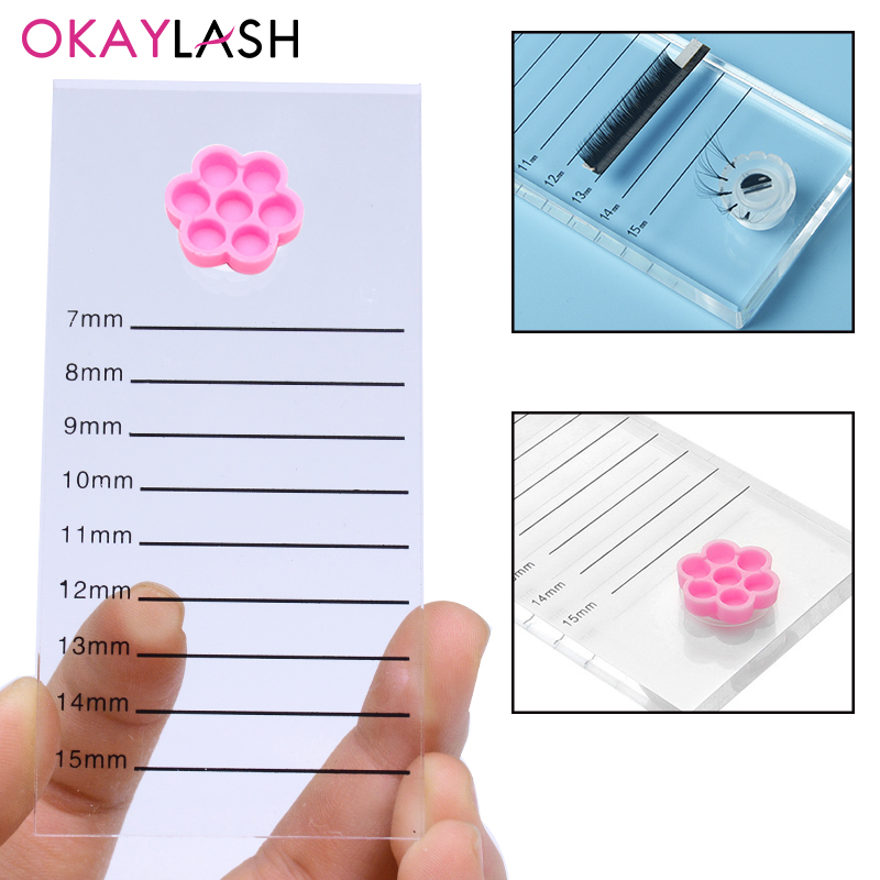 Eyelash Extension Menu - Clear Crystal Eyelash Extension Scale Board