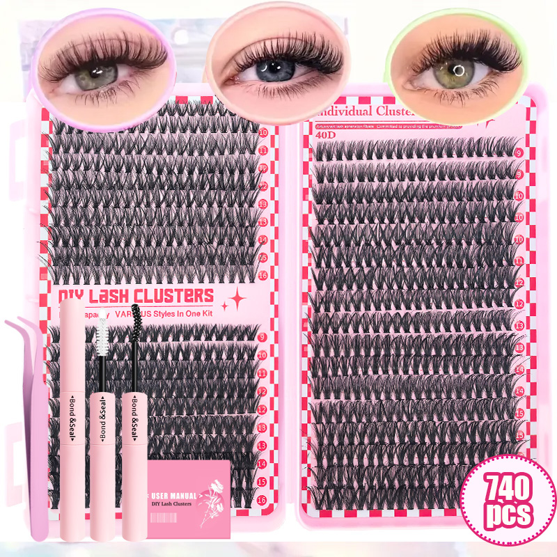 Eyelash Extension Single Lash - 30D40D50D80D DIY Eyelash Extension Kit with