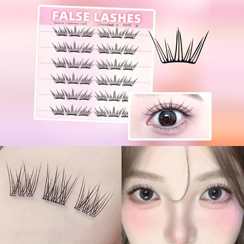 Eyelash Extension Cluster - 6 Rows Dense Natural False Eyelashes