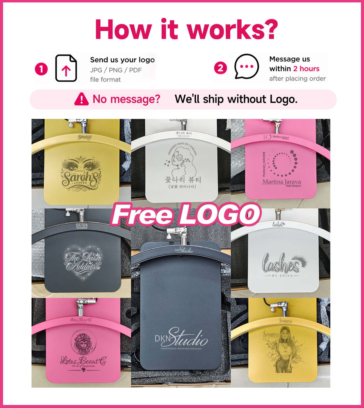 Free LOGO LED Half Moon Lash L - Eyelash Extension No 9 recension och pris