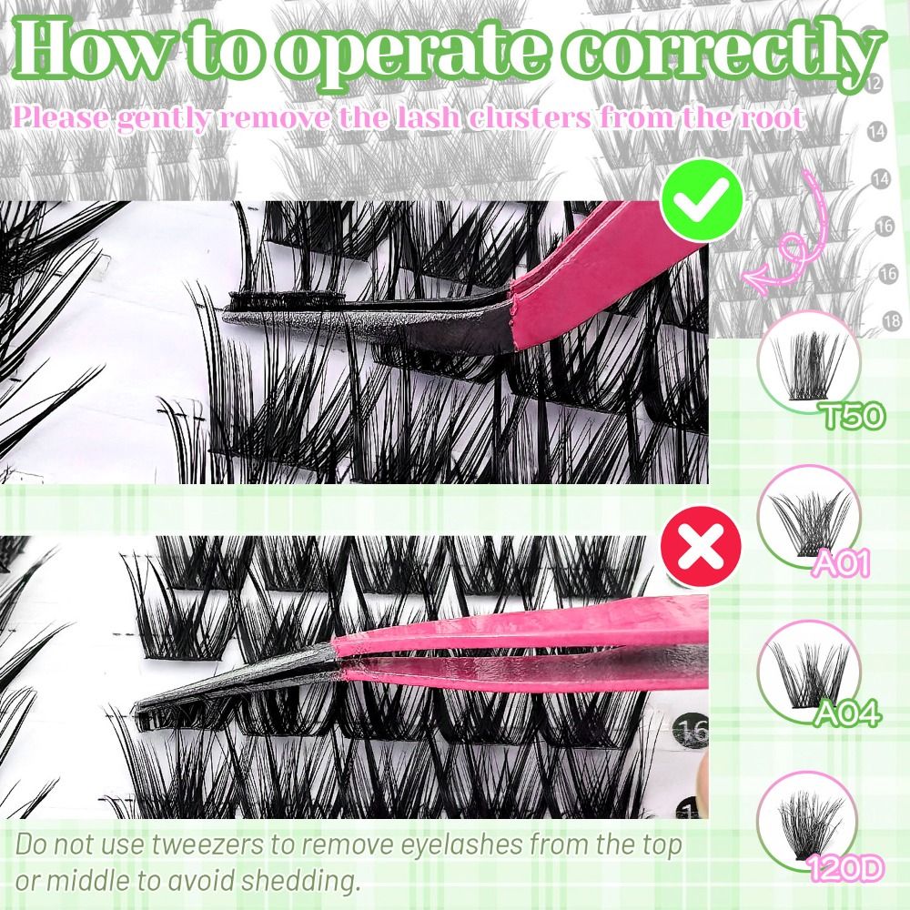 Natural Look False Eyelashes B - Eyelash Extension Cluster recension och pris