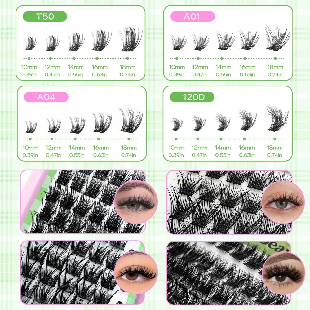Natural Look False Eyelashes B - Eyelash Extension Cluster recension och pris