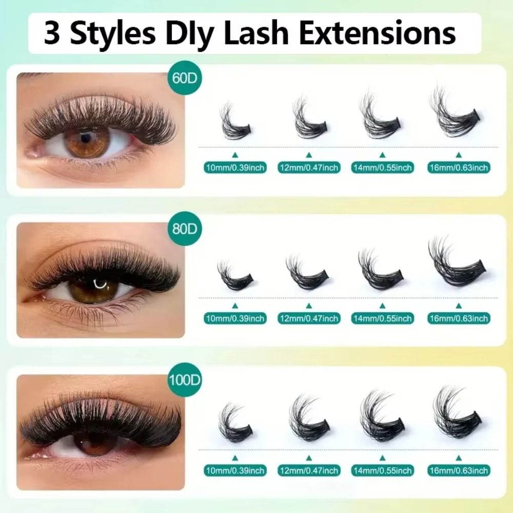 Natural Look False Eyelashes B - Eyelash Extension Cluster recension och pris