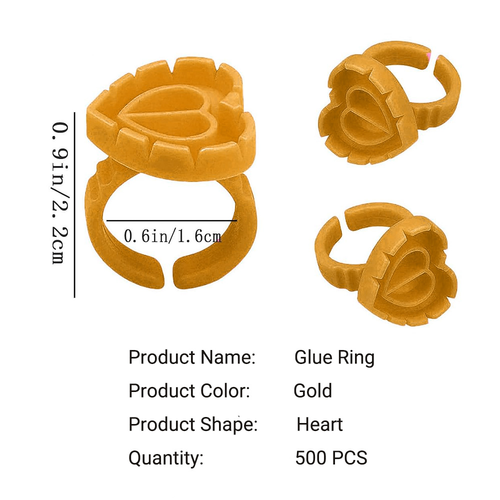 500PCS Glue Rings for Lash Ext - Eyelash Extension Maps recension och pris