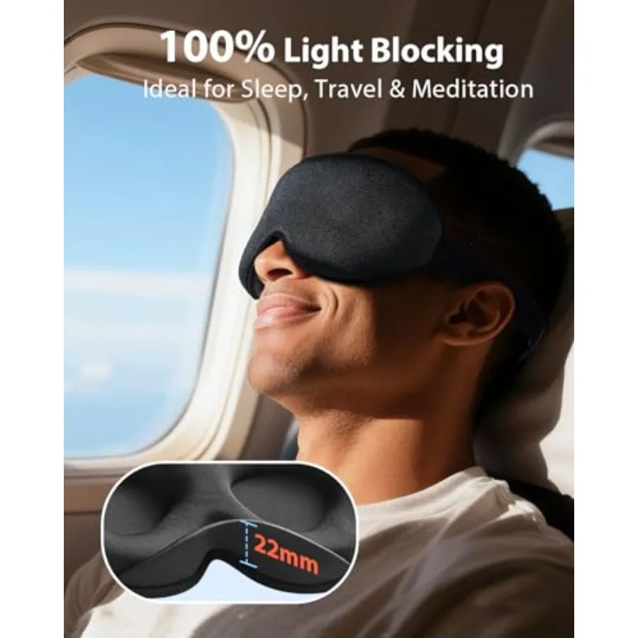 Weighted Sleep Mask 100% Black - Eyelash Extension For Men recension och pris