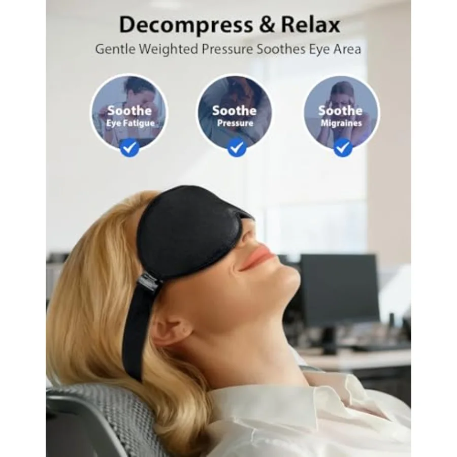 Weighted Sleep Mask 100% Black - Eyelash Extension For Men recension och pris