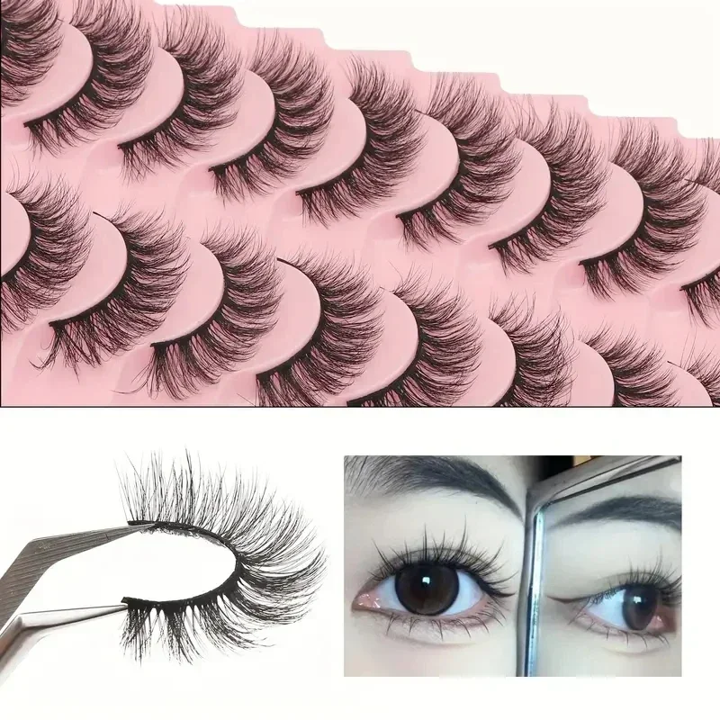 Natural Wispy Fluffy False Eye - Eyelash Extension Cat Eye Wispy recension och pris