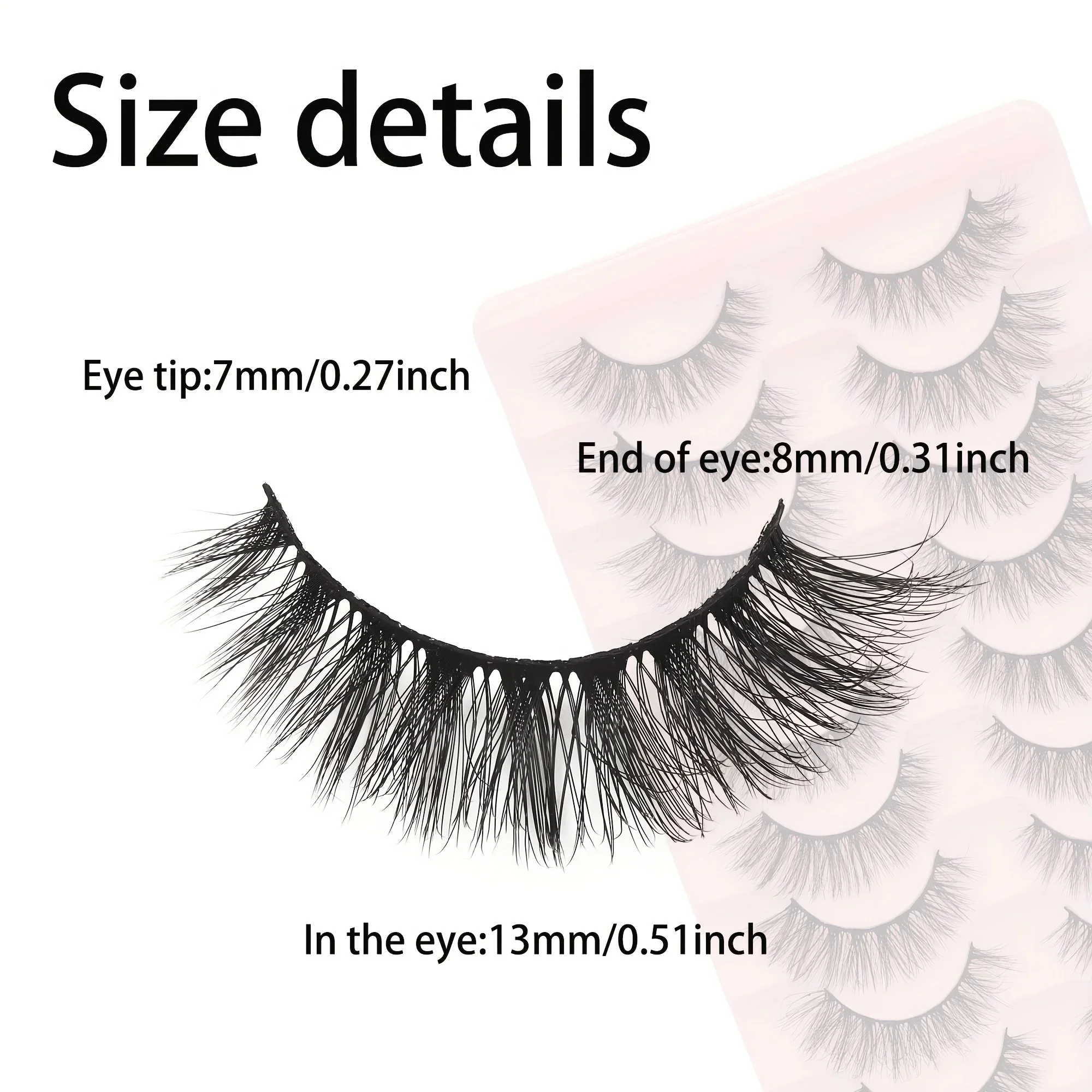 Natural Wispy Fluffy False Eye - Eyelash Extension Cat Eye Wispy recension och pris