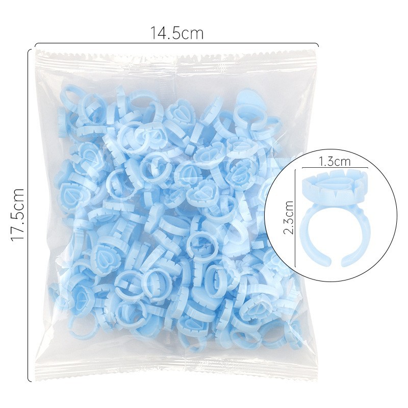 100Pcs Disposable Glue Ring Ho - Eyelash Extension Maps recension och pris