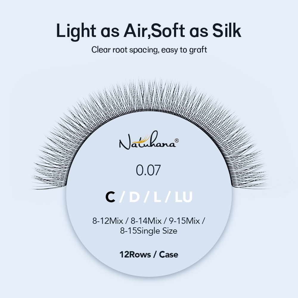 NATUHANA Single Tip 2D YY Lash - Eyelash Extension Single Lash recension och pris