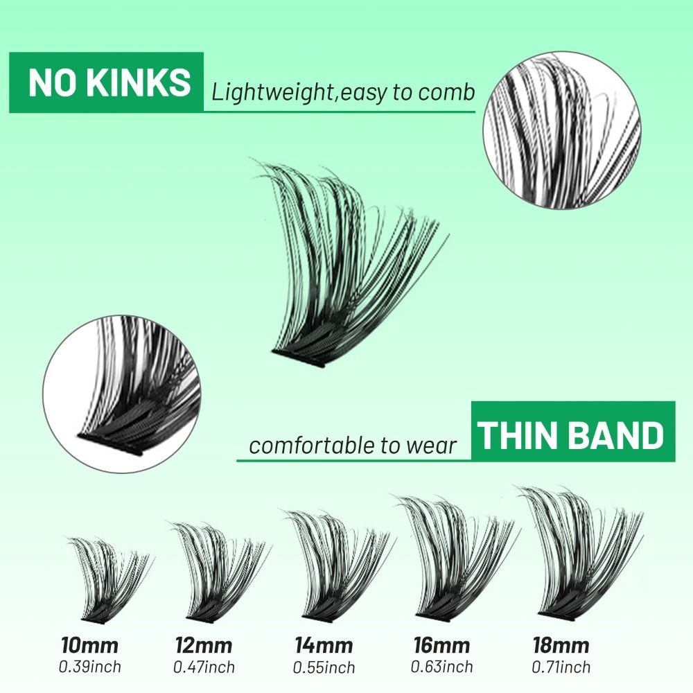 Natural Look False Eyelashes B - Eyelash Extension Cluster recension och pris