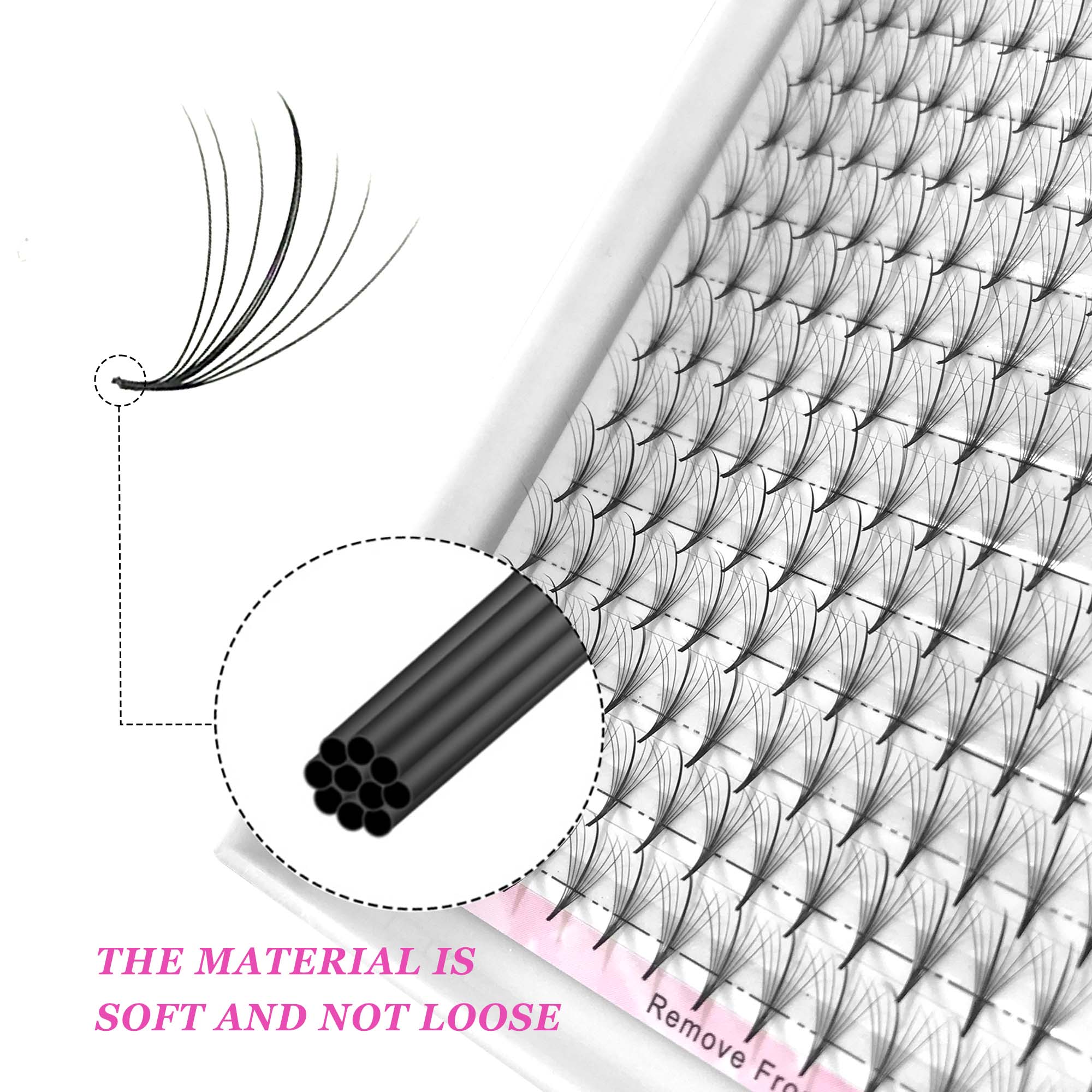 7D 300Fans Thin Pointy Base Pr - Eyelash Extension Single Lash recension och pris