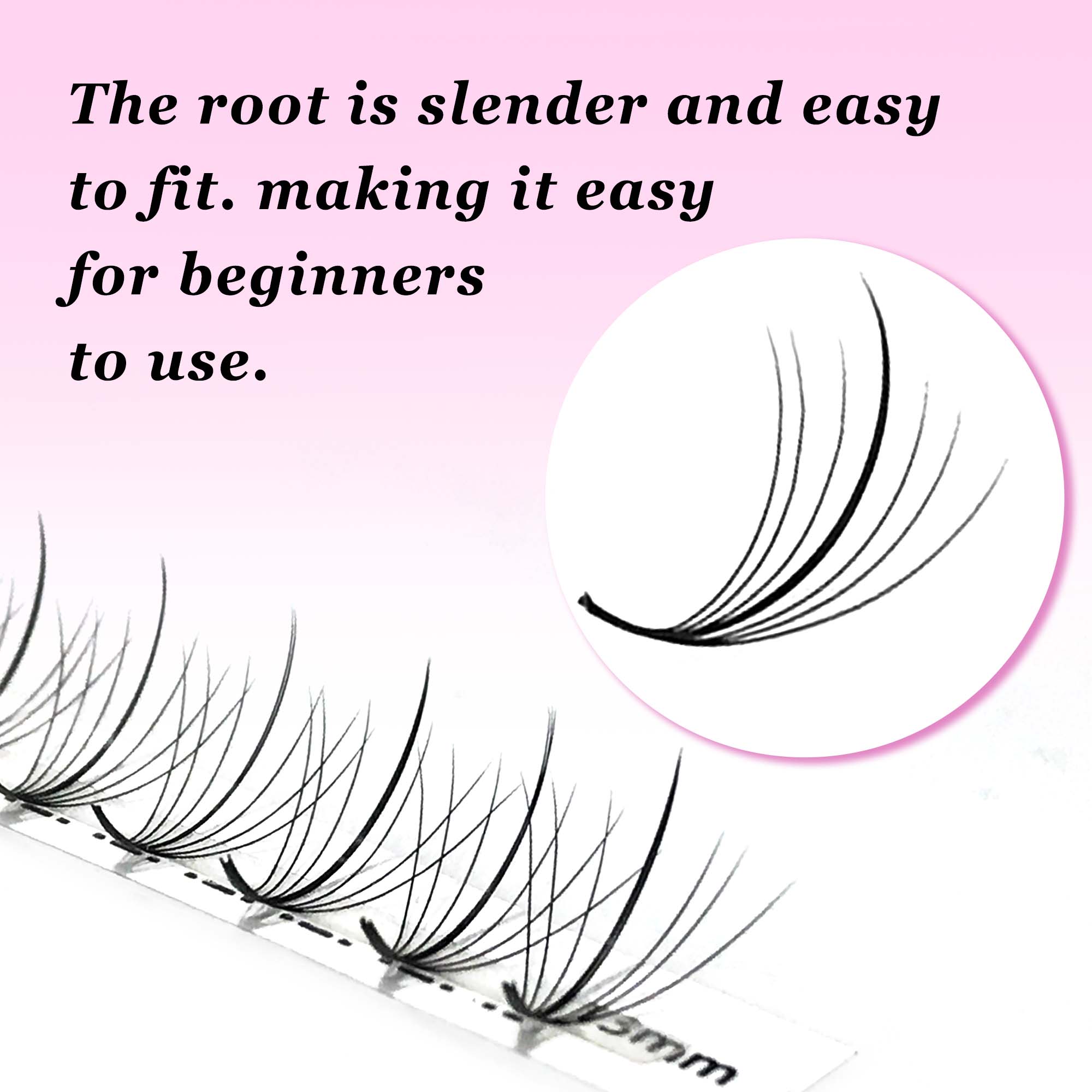 7D 300Fans Thin Pointy Base Pr - Eyelash Extension Single Lash recension och pris