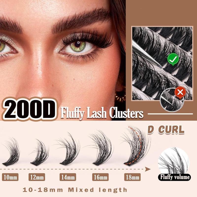 New Fluffy Thick Lash Clusters - Eyelash Extension Cluster recension och pris