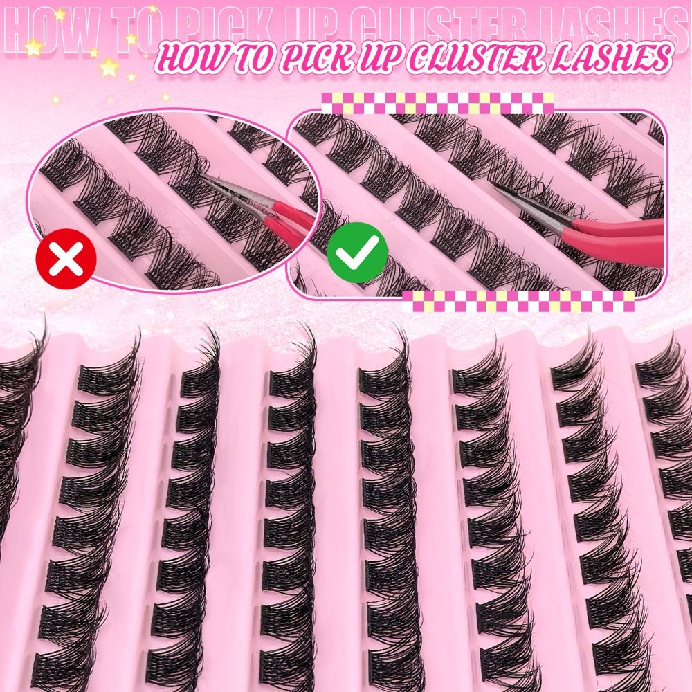 Natural Look False Eyelashes W - Eyelash Extension Cluster recension och pris