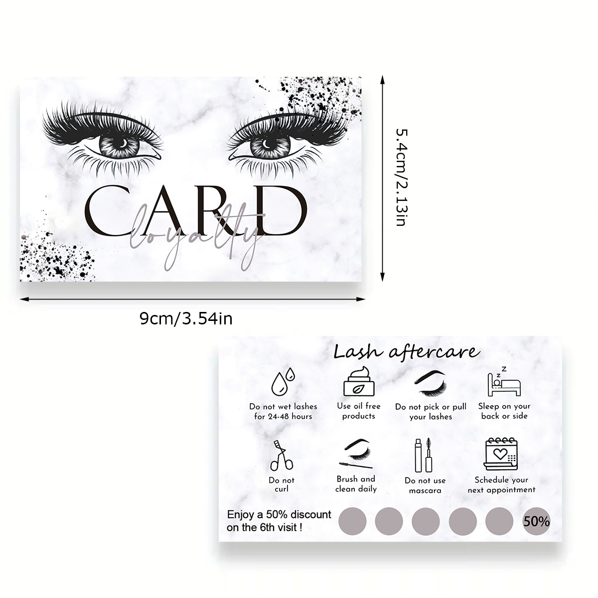 50Pcs/lot Marble Eyelash After - Eyelash Extension Menu recension och pris