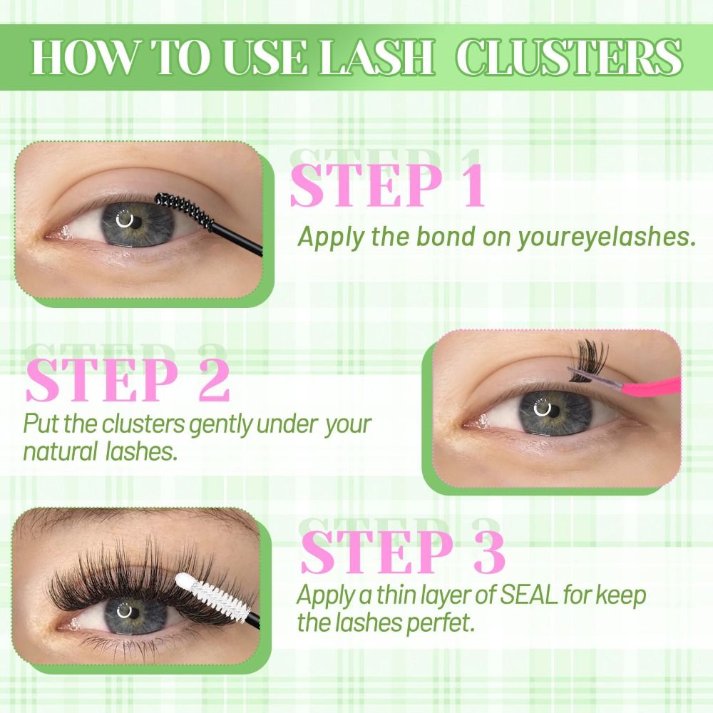 Natural Look False Eyelashes W - Eyelash Extension Cluster recension och pris