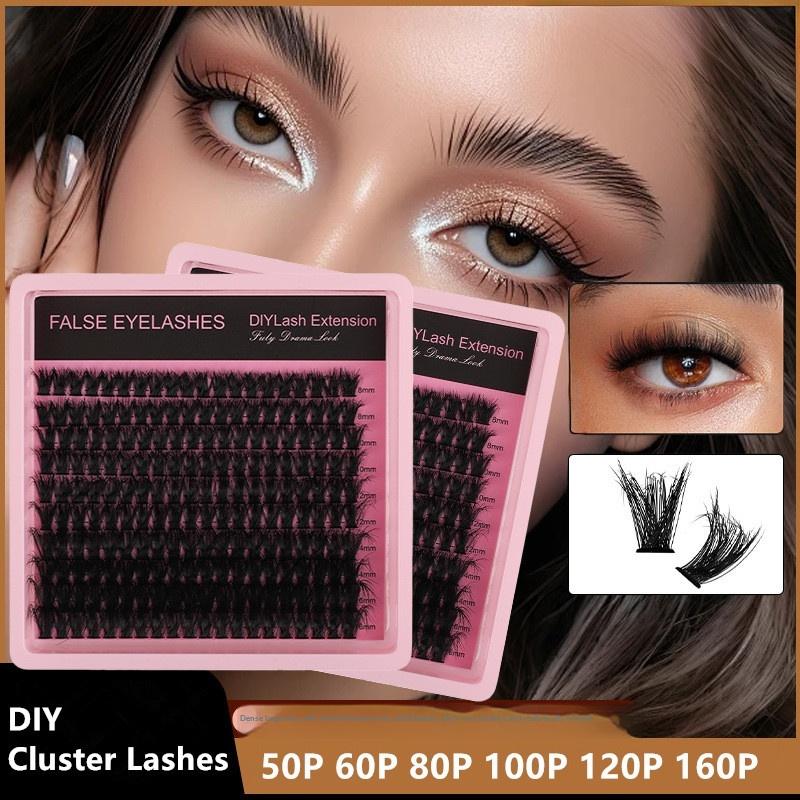 New 10Row 140 Clusters Fluffy  - Eyelash Extension Wispy recension och pris