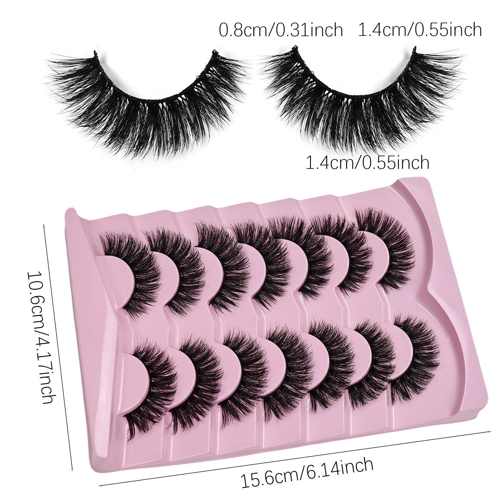 7 Pairs Cat Eye Lashes Volume  - Eyelash Extension Cat Eye Wispy recension och pris