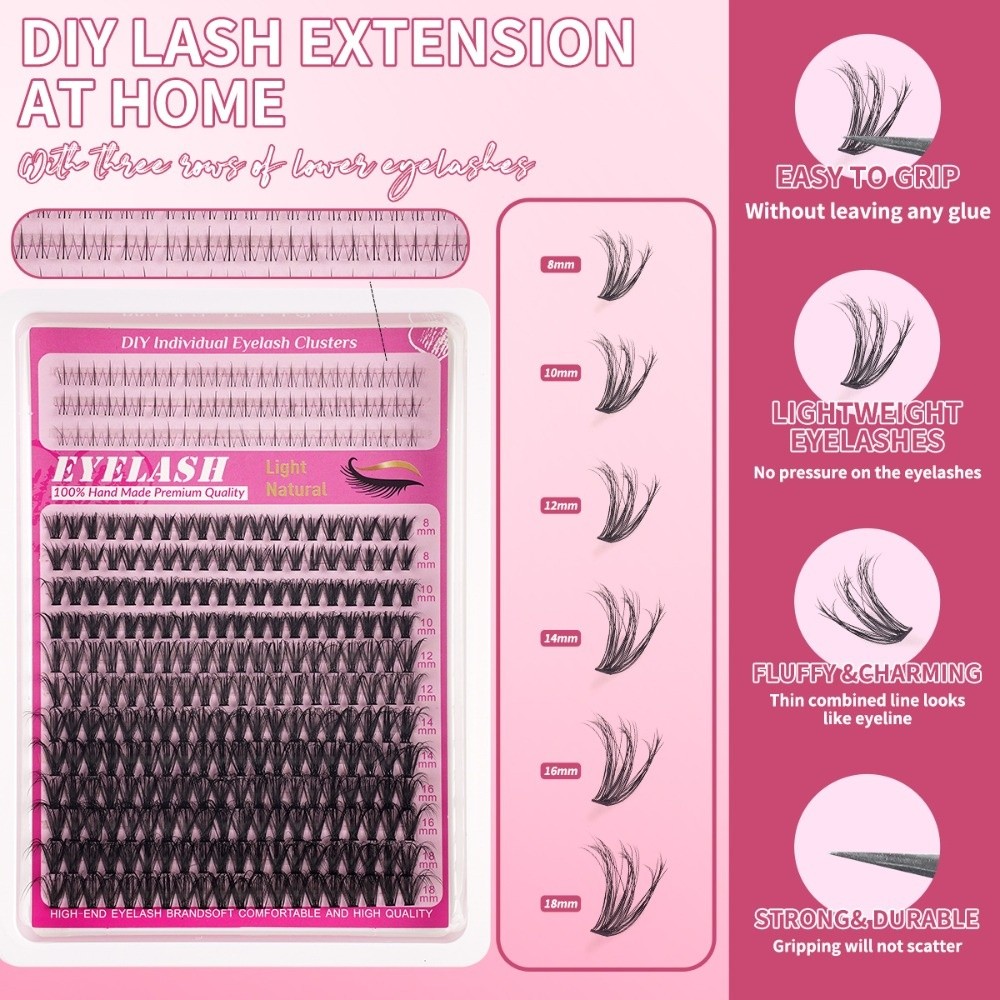 8-18mm Length False Eyelashes  - Eyelash Extension Cluster recension och pris