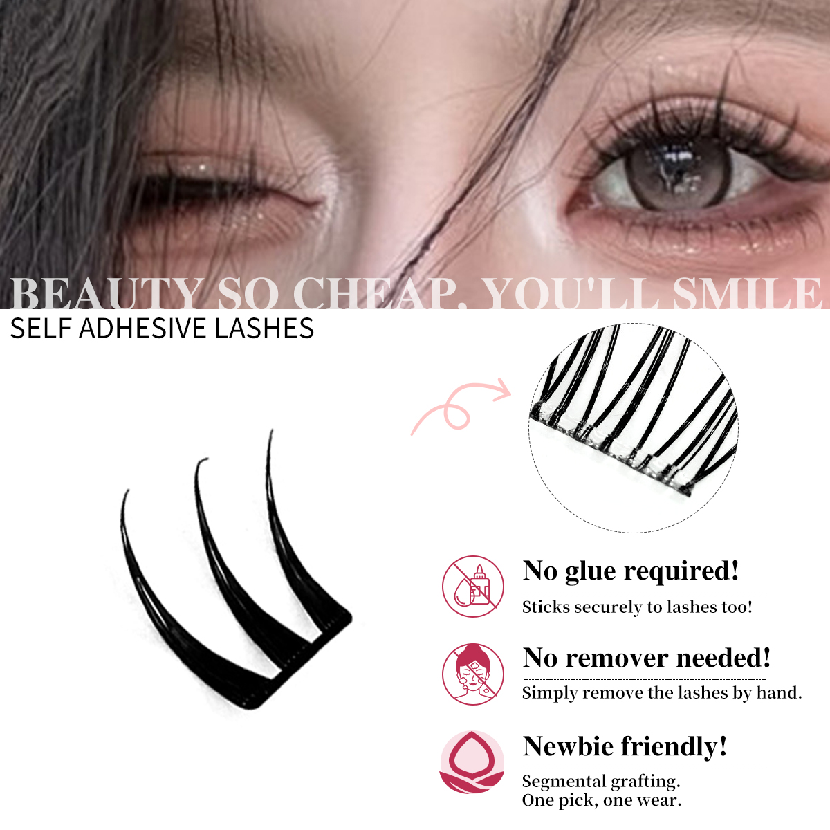 No-Glue Eyelash Clusters Ultra - Eyelash Extension Menu recension och pris