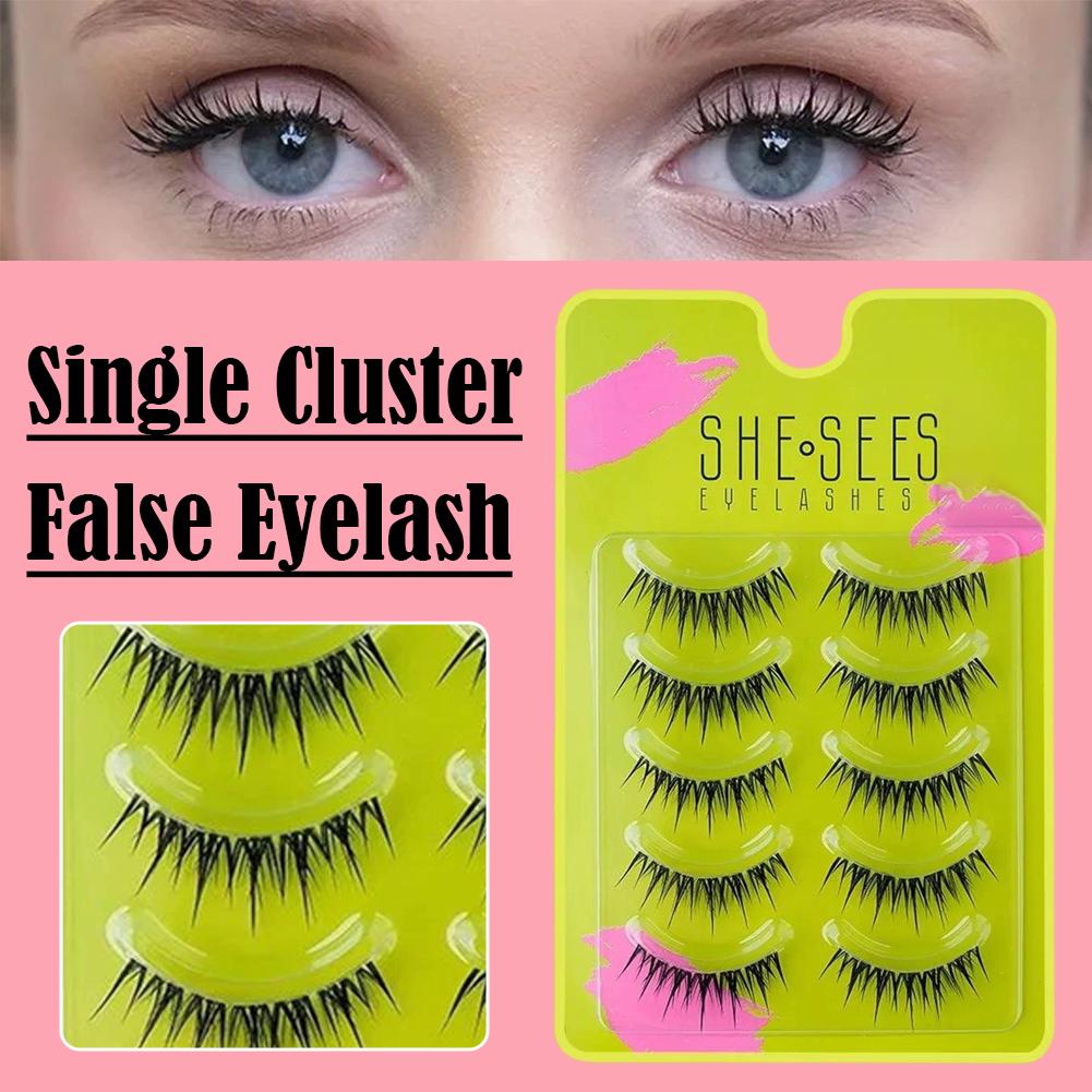 Natural Cluster False Eyelashe - Eyelash Extension Cat Eye Wispy recension och pris
